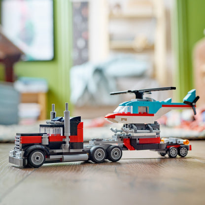 Flatbed Truck with Helicopter 31146