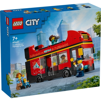 60407 Red Double-Decker Sightseeing Bus