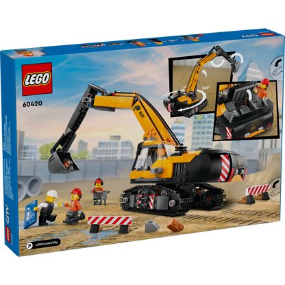 60420 Yellow Construction Excavator