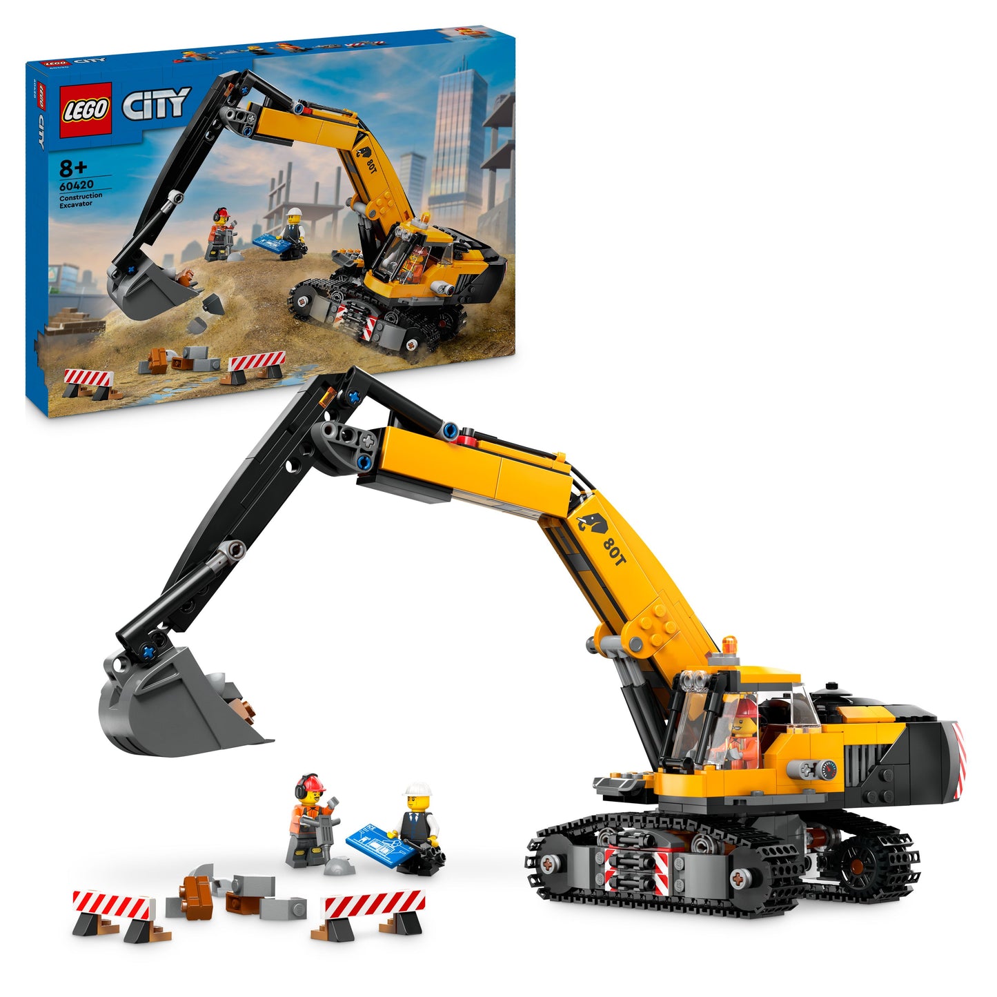 60420 Yellow Construction Excavator