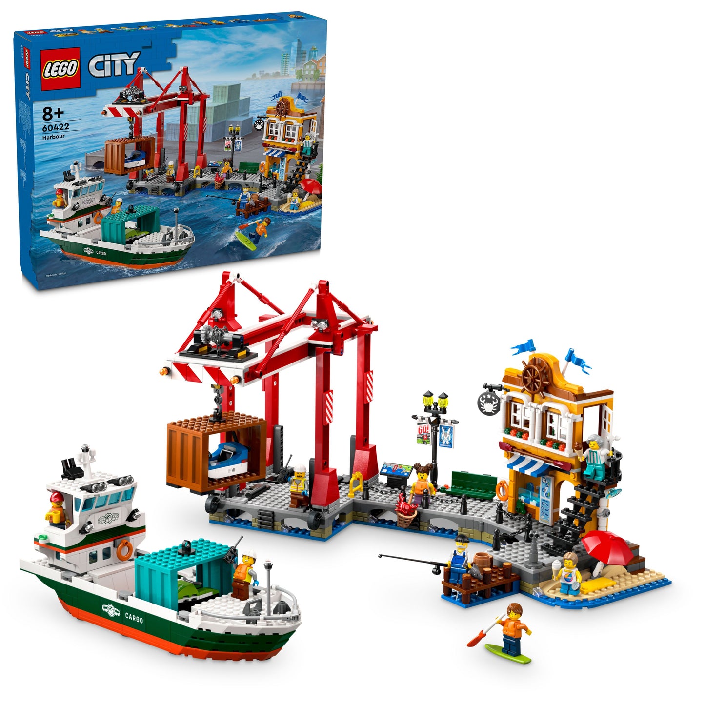 60422 Seaside Harbor with Cargo Ship