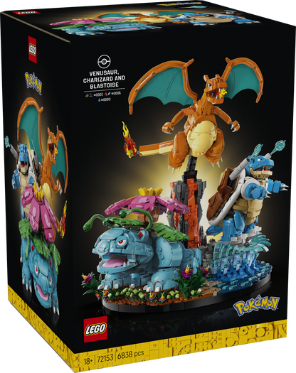 72153 Venusaur, Charizard and Blastoise