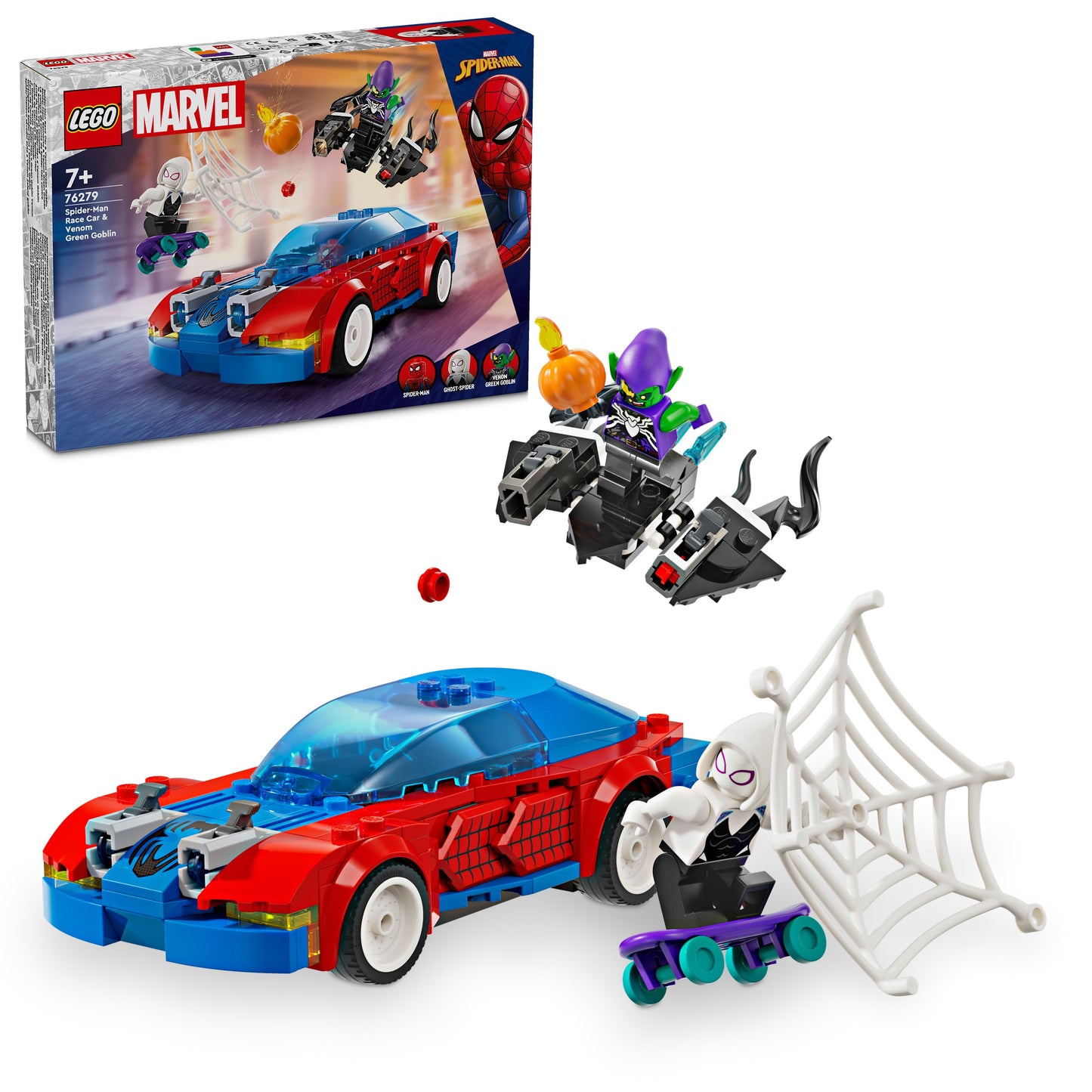 Spider-Man Race Car & Venom Green Goblin 76279