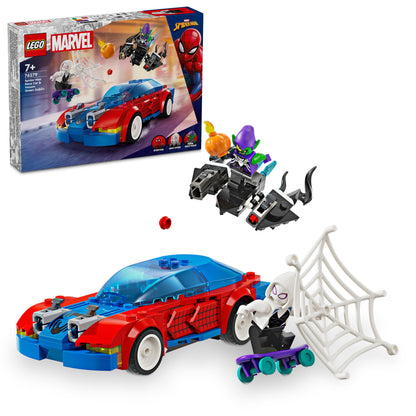 Spider-Man Race Car & Venom Green Goblin 76279