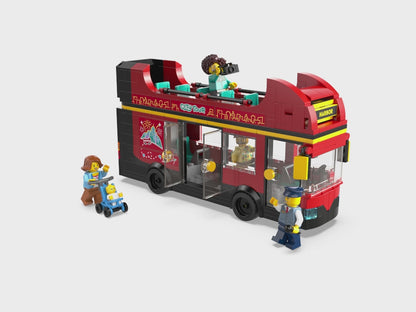 60407 Red Double-Decker Sightseeing Bus