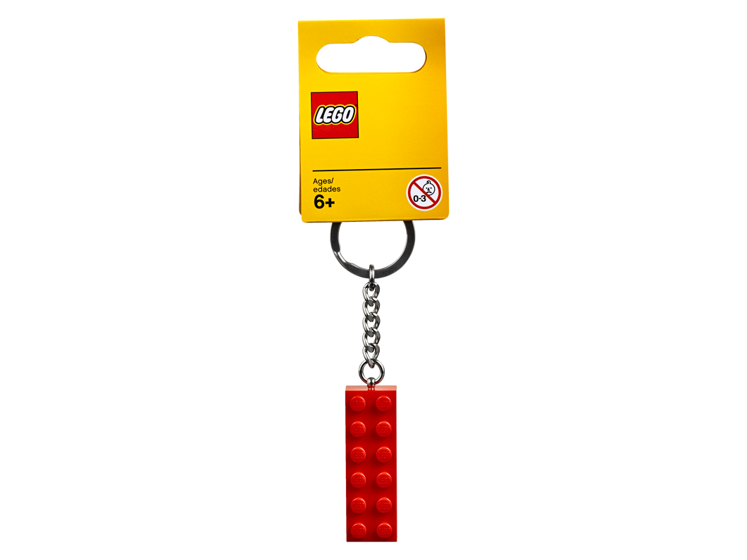 LEGO® Red 2x6 Brick Key Chain 853960